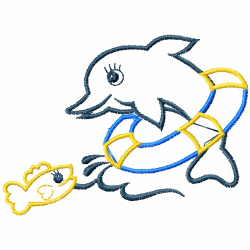 Fishes Embroidery Design 4